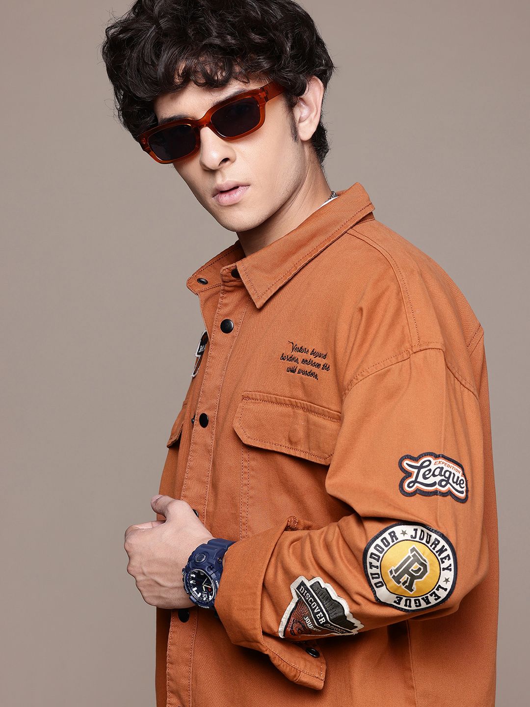 The Roadster Lifestyle Co. Men Pure Cotton Twill Tailored Jacket