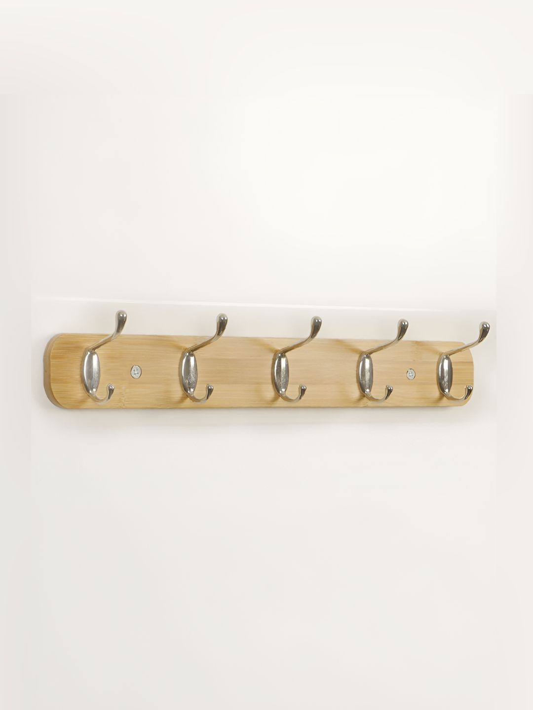 HOKIPO Brown Wooden Mounted Wall Hooks
