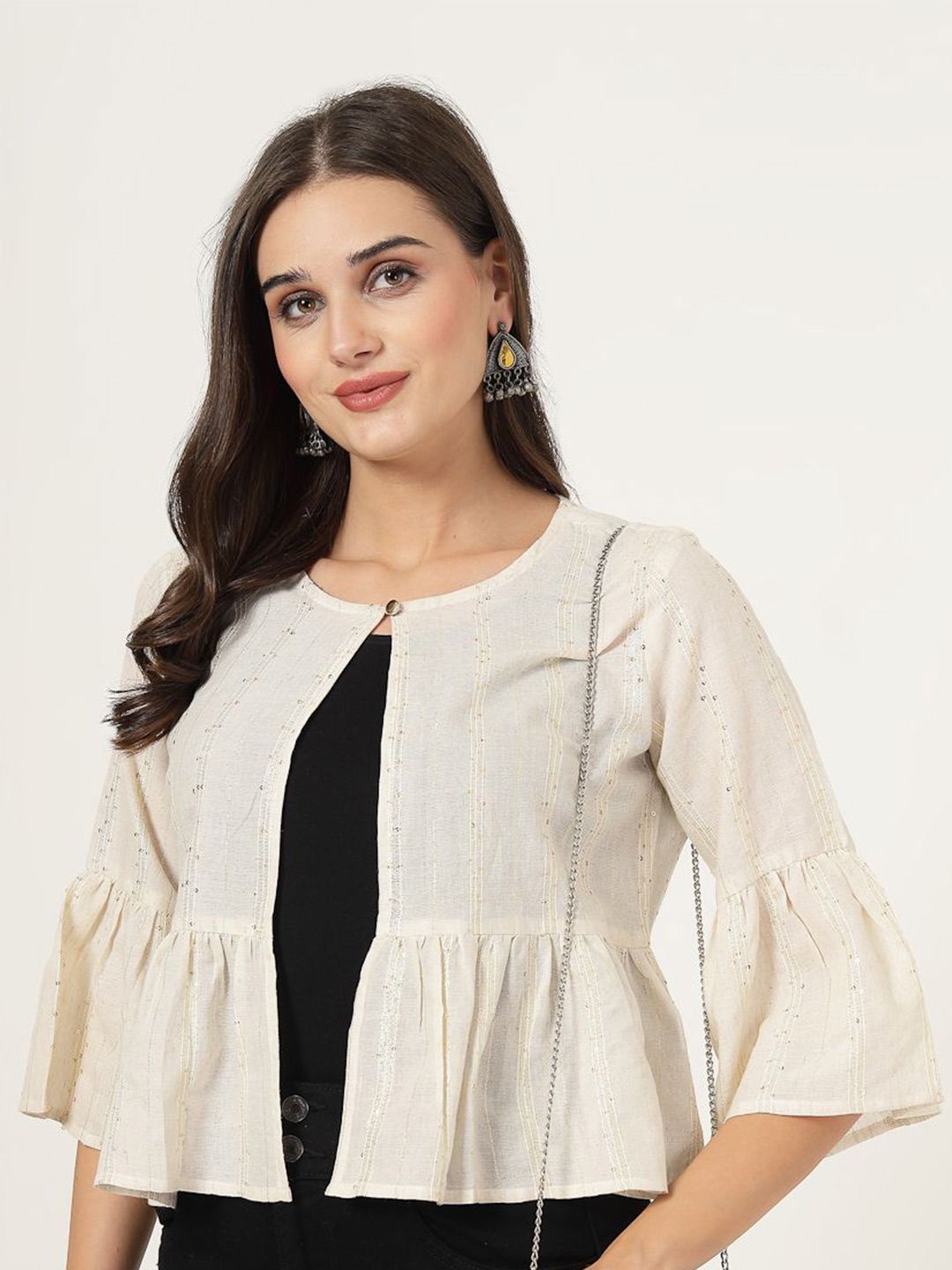 Style Quotient Women Striped Ethnic Shrug
