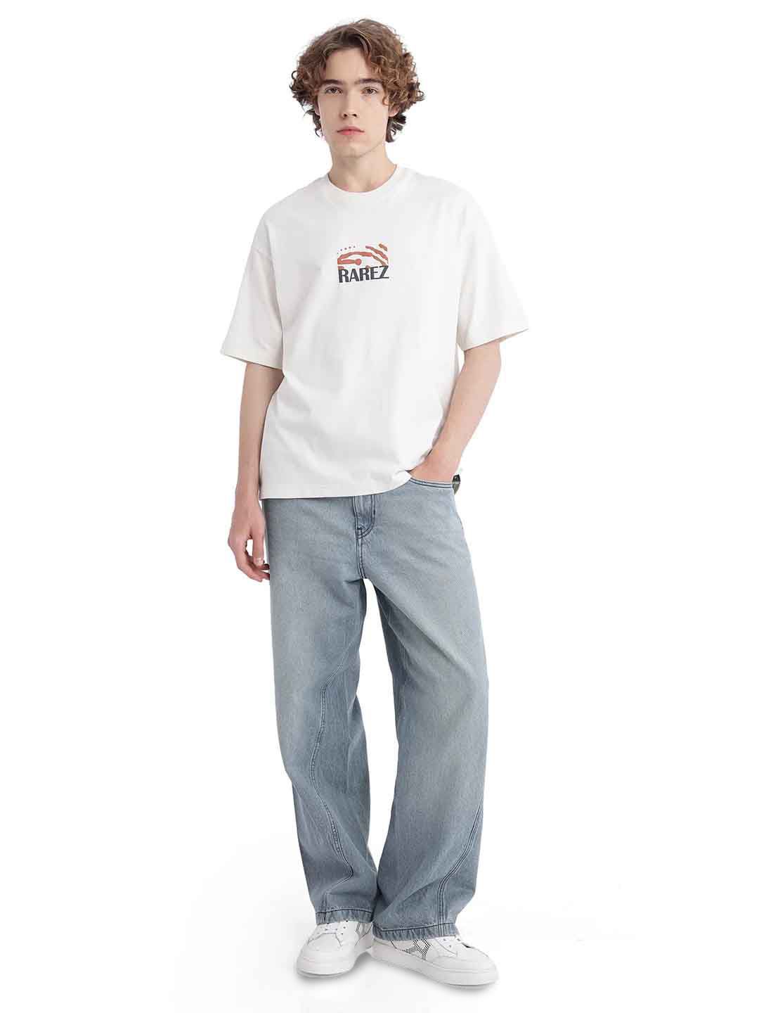 RARE RABBIT Men Printed T-shirt deal from myntra