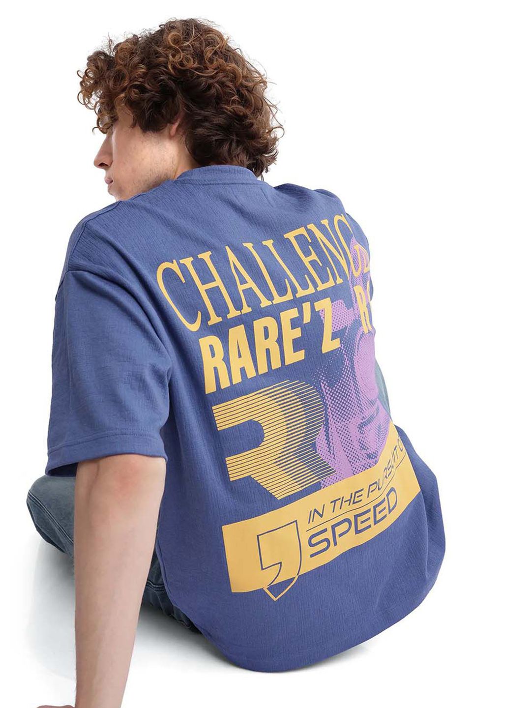 RARE RABBIT Men Printed Applique T-shirt deal from myntra