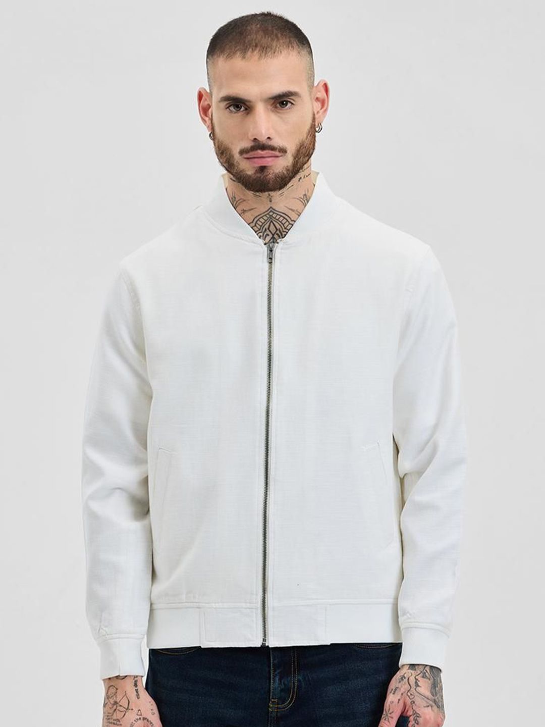 Snitch White Plain Jackets
