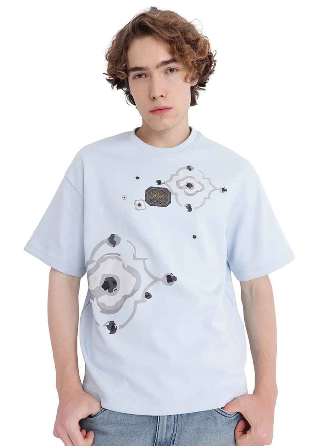 RARE RABBIT Men Printed Pockets T-shirt deal from myntra