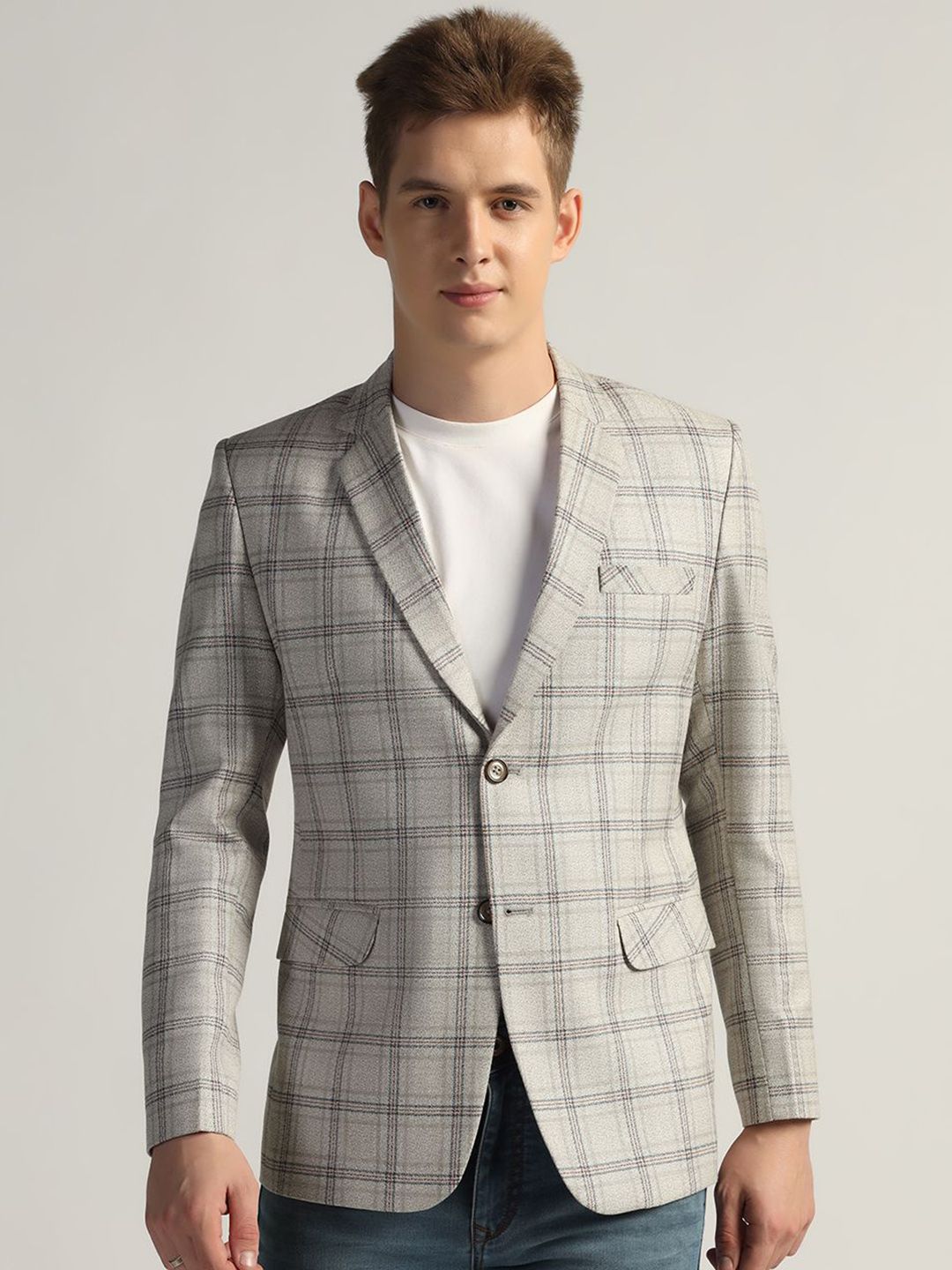 TAHVO TAHVO Checked Single-Breasted Blazer