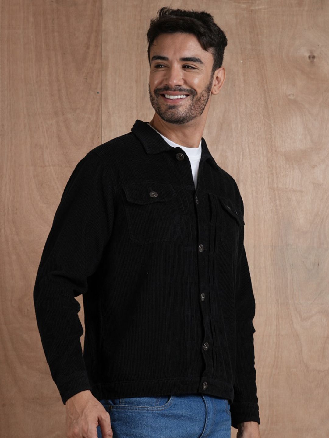 PRONK Men Teddy Lined Corduroy Jacket