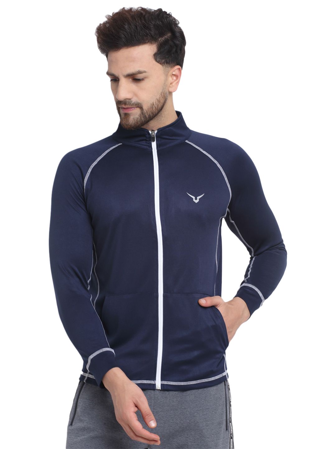 Invincible Men Contrast Line Jacket