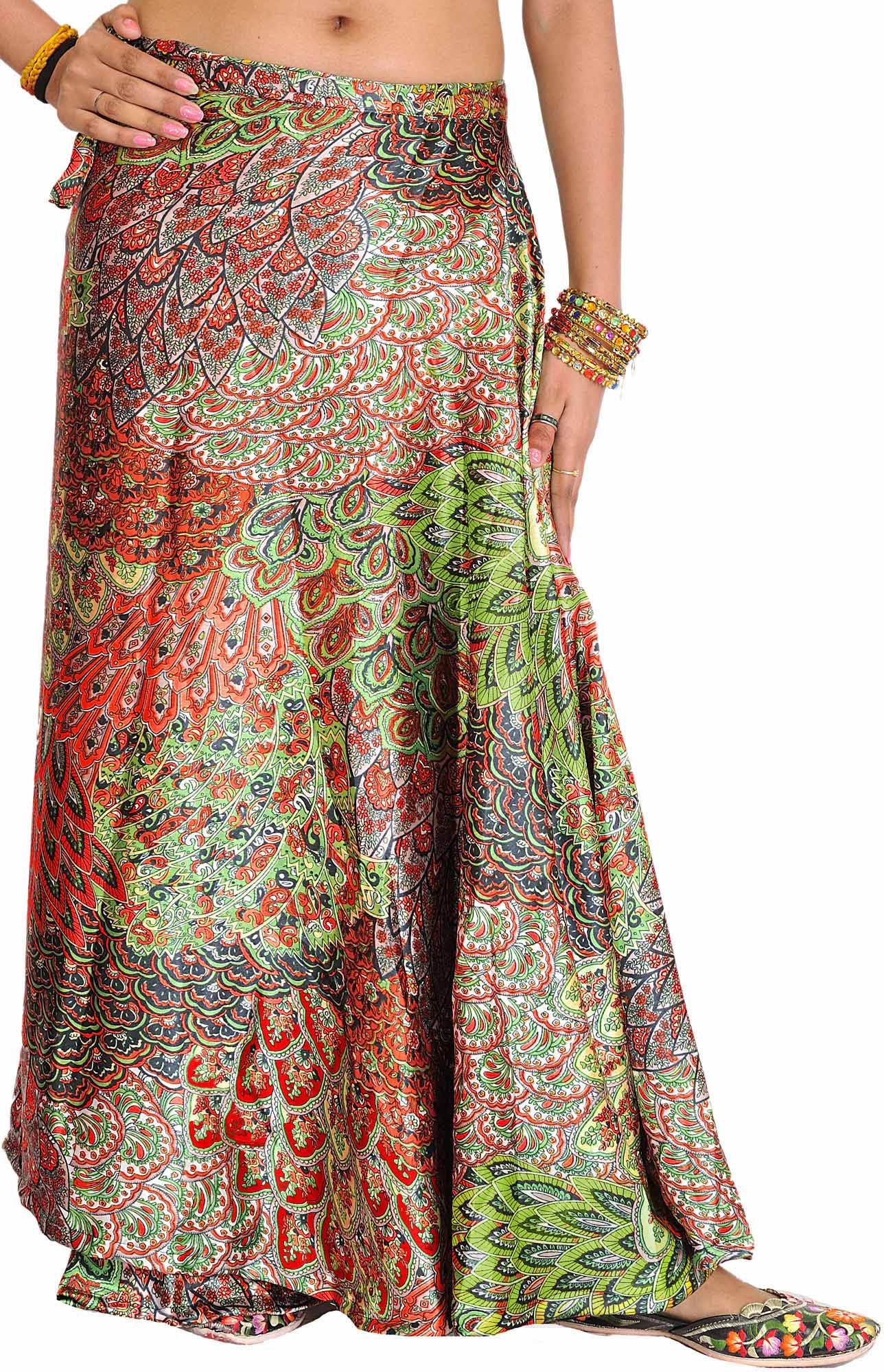 Exotic India Exotic India Printed Wrap Maxi Skirts