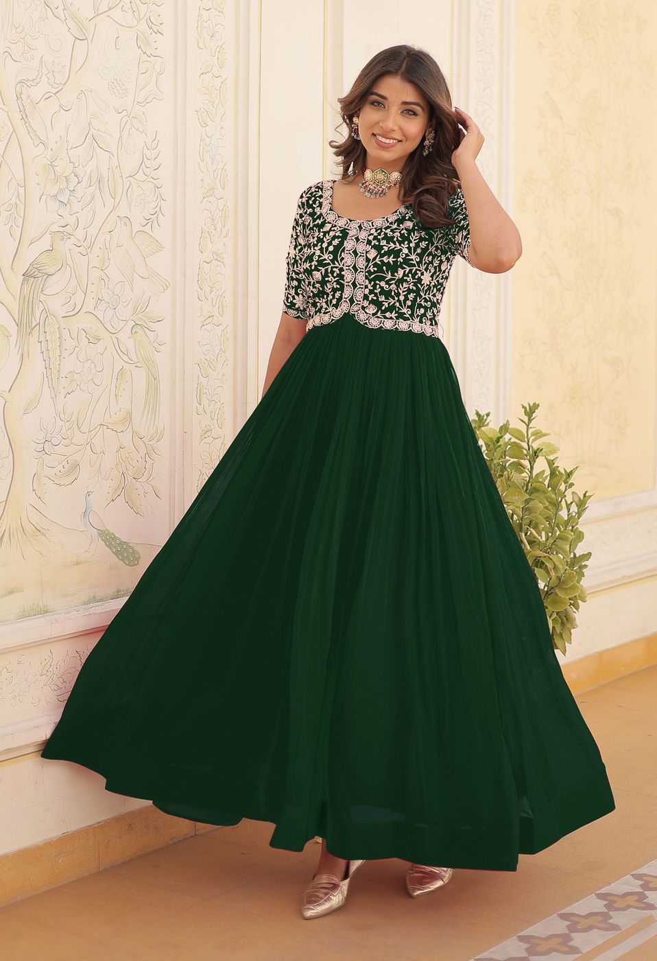 slim fit dress slacks Shae by SASSAFRAS Green & White Ethnic Motifs Ethnic A-Line Midi Dress –  Myntra International