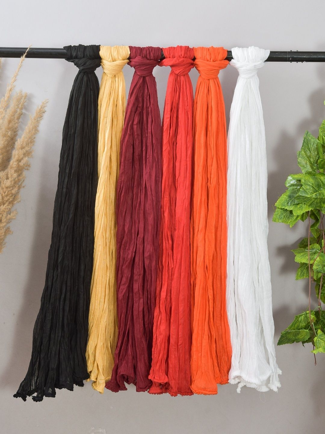 LA FEMINAE Pack Of 6 Pure Cotton Dupattas