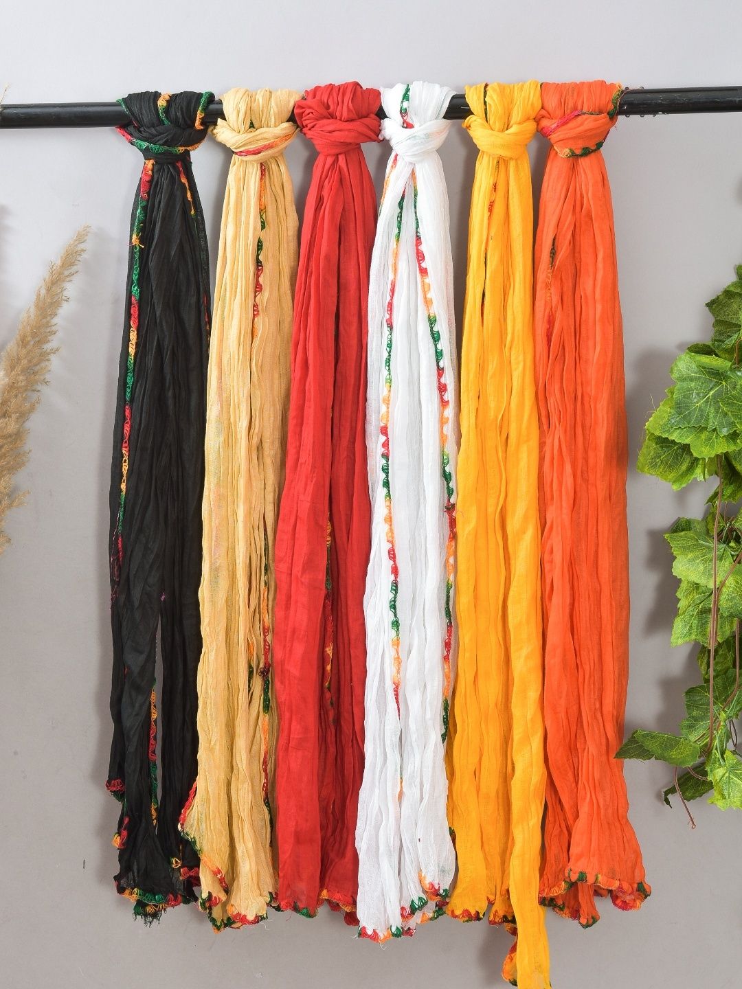 LA FEMINAE Pack Of 6 Pure Cotton Dupattas