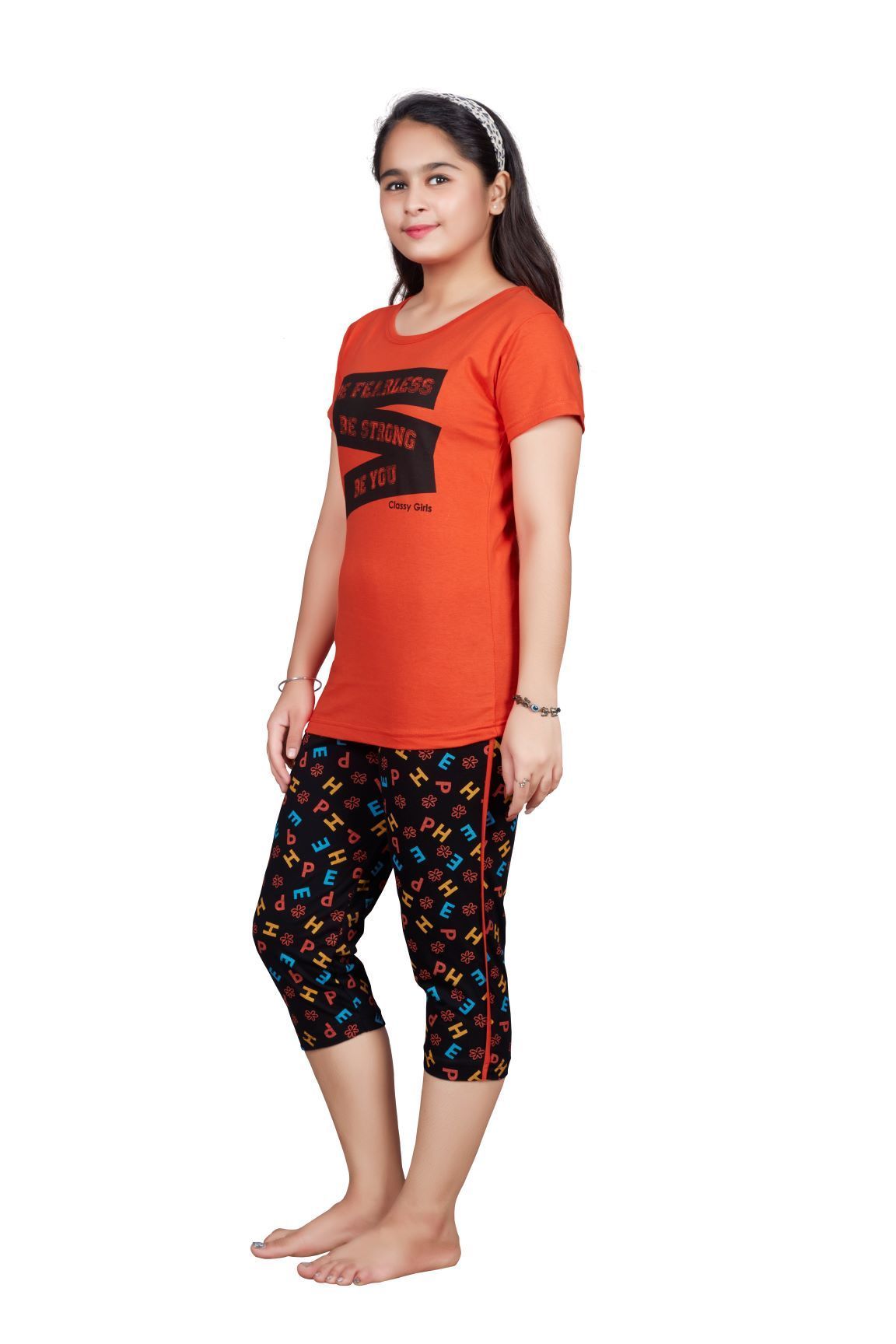Tee Weavers Girls Printed Pure Cotton Night suit