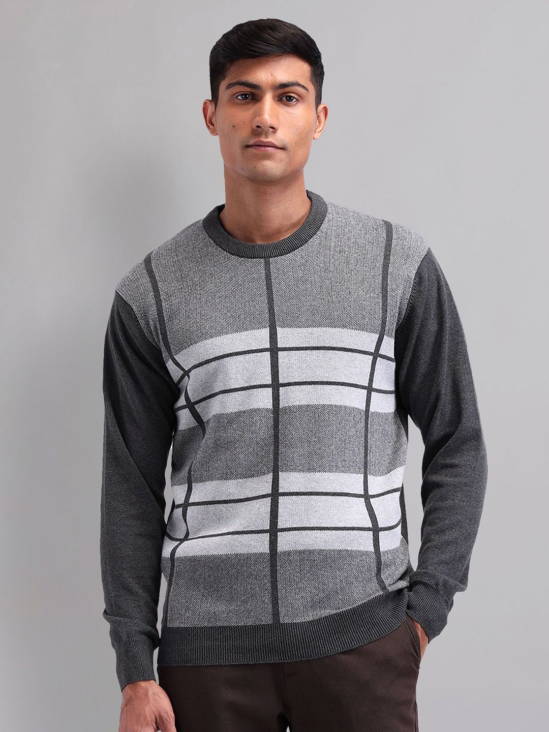 AD By Arvind Men Checked Pullover