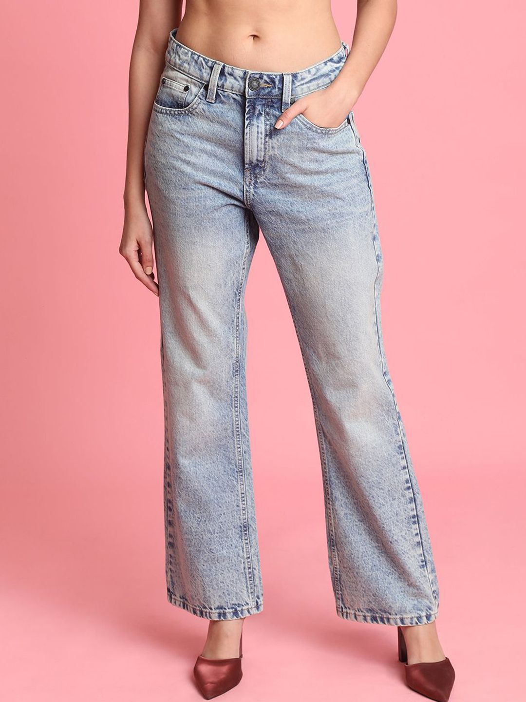 Bene Kleed Women Bootcut High-Rise Light Fade Jeans