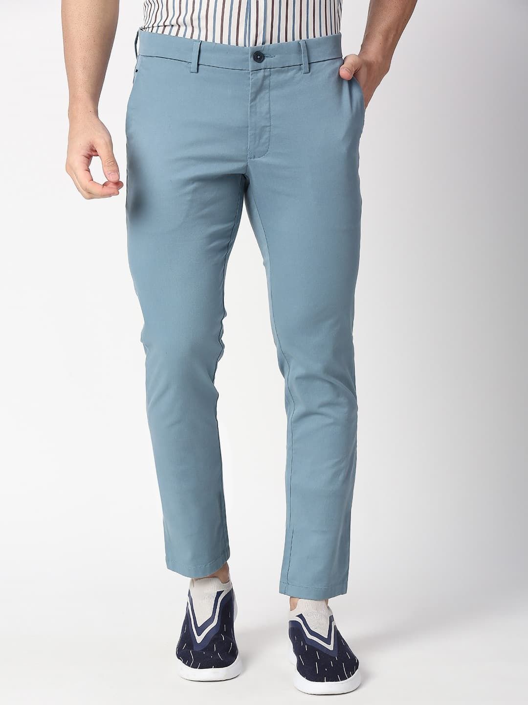 Basics Men Tapered Fit Mid-Rise Formal Trousers
