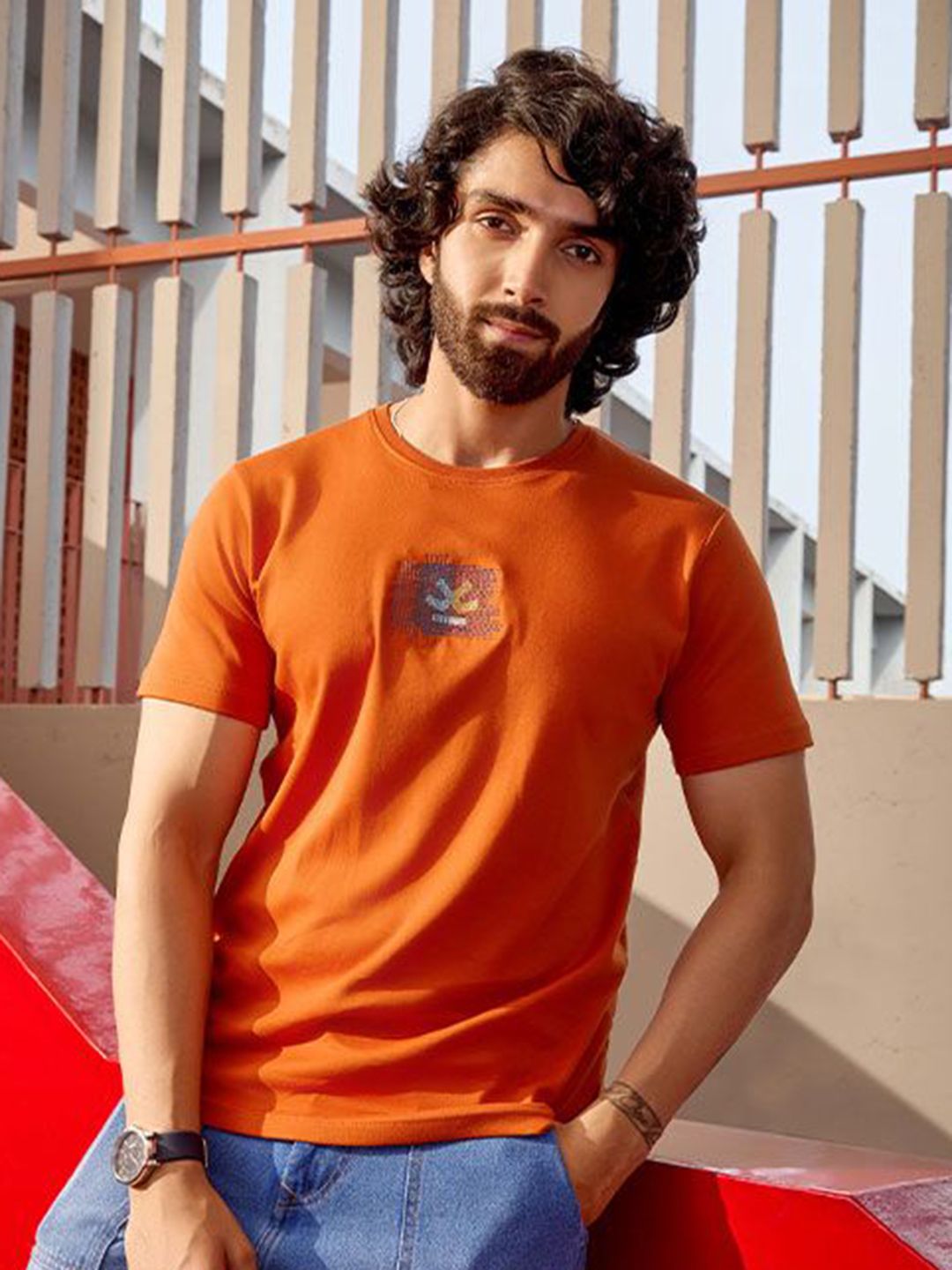 WROGN Men Slim Fit T-shirt