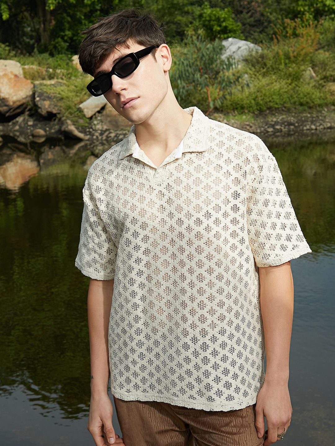 CAHOOT Men Polo Collar Pockets T-shirt
