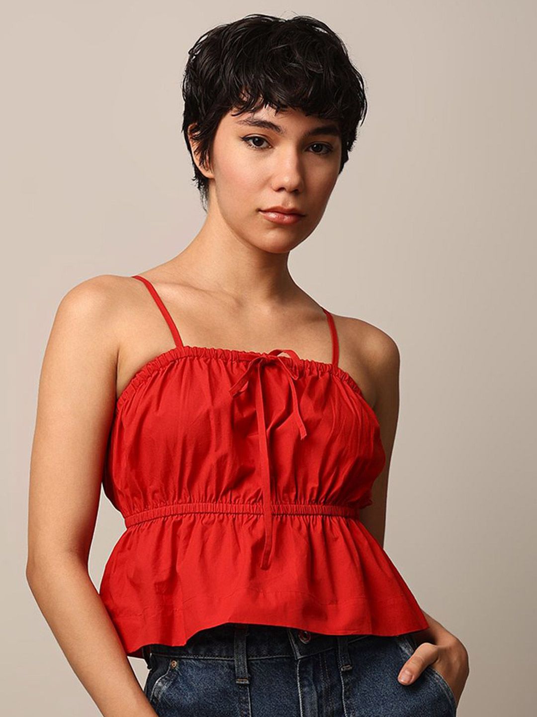 ONLY ONLY Women Cotton Sleeveless Fitted Top