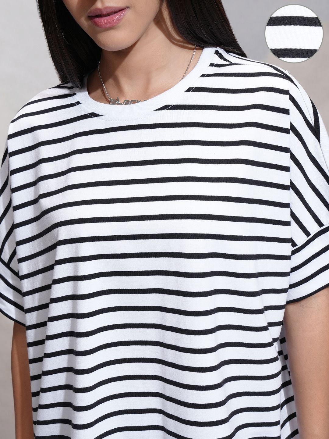 Buy Street By Tokyo Talkies Women Striped Drop-Shoulder Sleeves