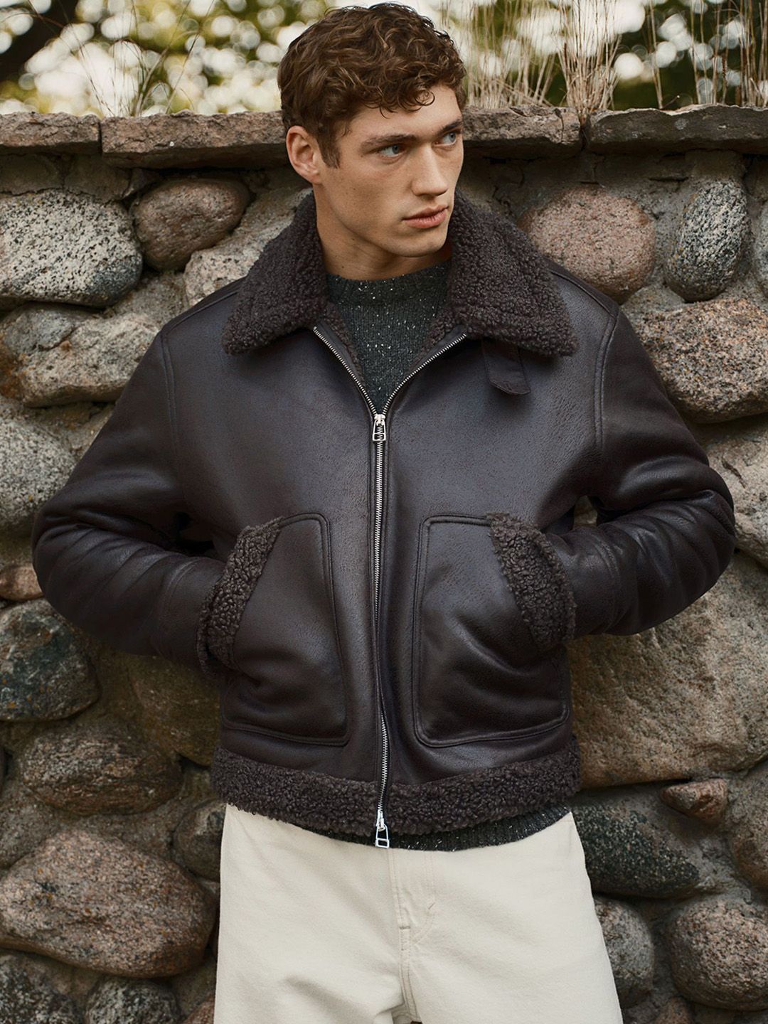 Buy H&M Teddy-Trimmed Jacket - Jackets for Men 31845985 | Myntra