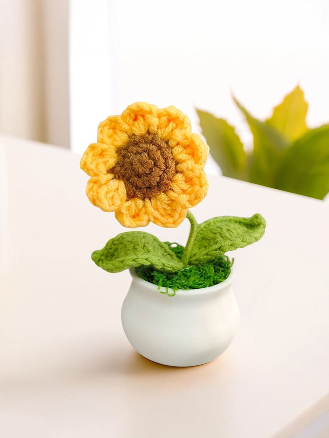 Buy Nostrae by Ekhasa Crochet Yellow Sunflower Artificial Flower