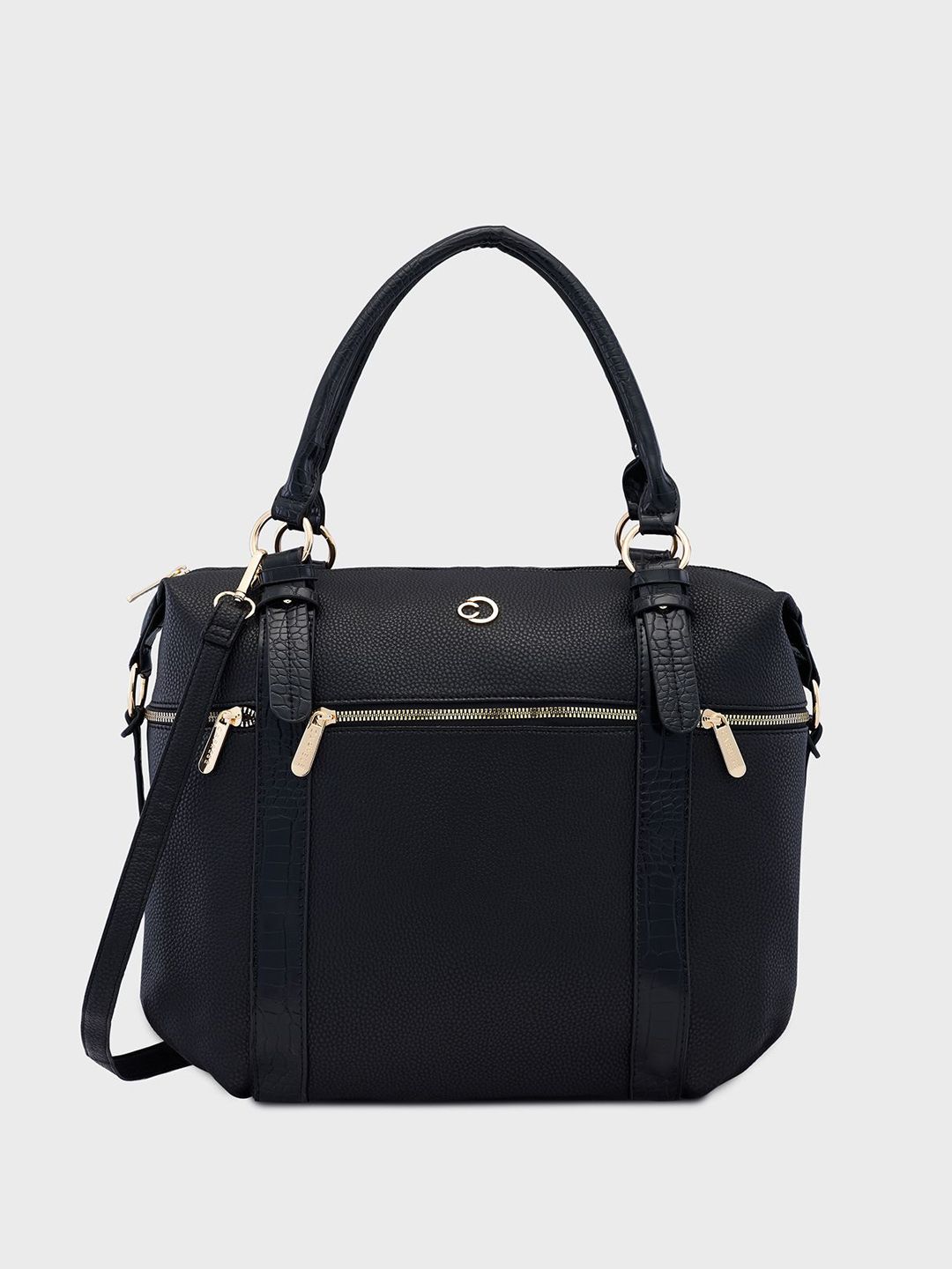 Caprese Caprese Solid PU Structured Satchel Bag
