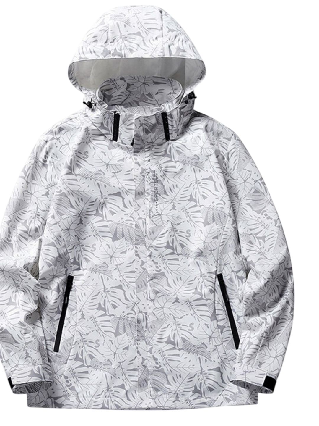 HERE&NOW Men Hooded Floral Printed Casual Tailored Jacket