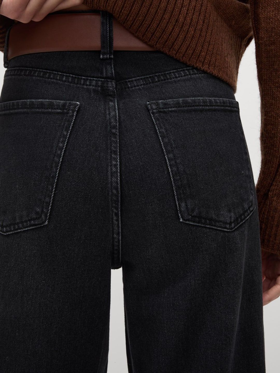 High Waisted Carrot Leg Ankle Grazer Jeans