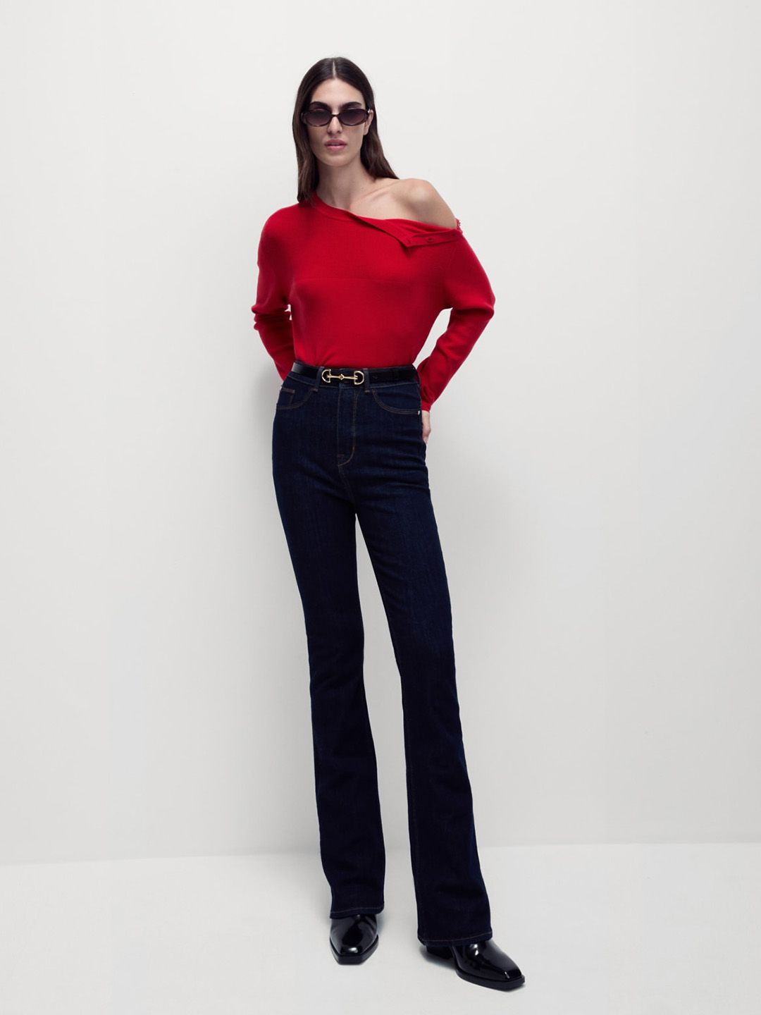 Marks & Spencer Marks & Spencer Soft Touch Crew Neck Button Detail Jumper