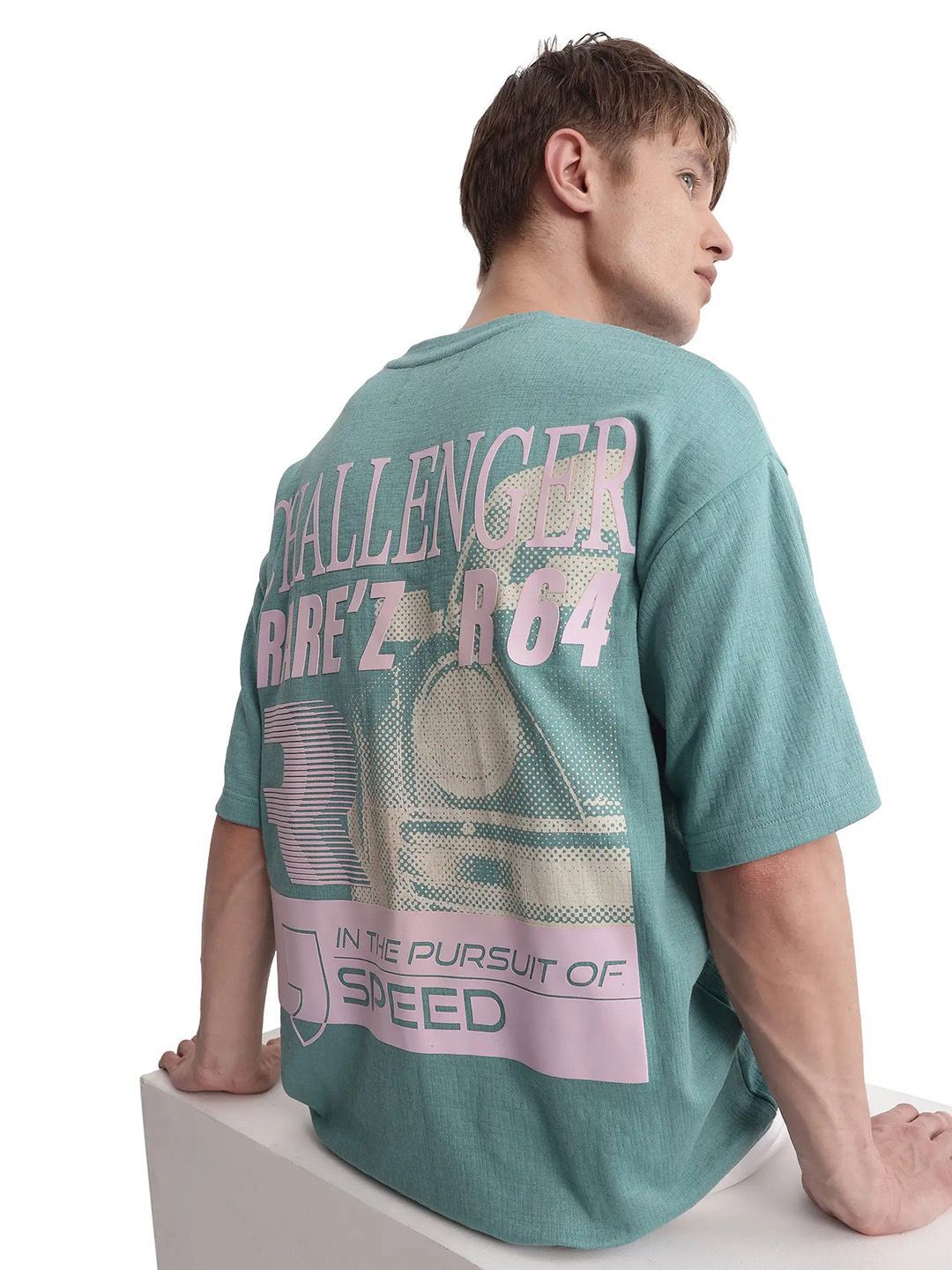 RARE RABBIT Men Graphic Printed Round Neck Cotton Oversized T-shirt deal from myntra RARE RABBIT Men Graphic Printed Round Neck Cotton Oversized T-shirt deal from myntra