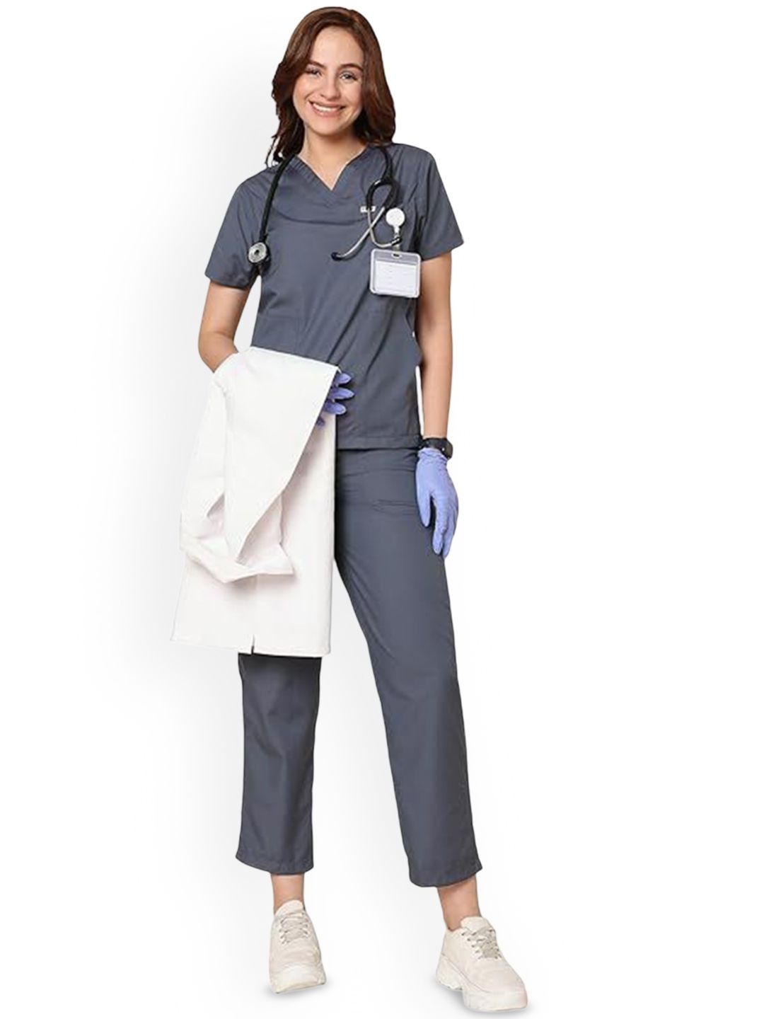 KNYA Women Doctor 5-Pocket Scrub Suit