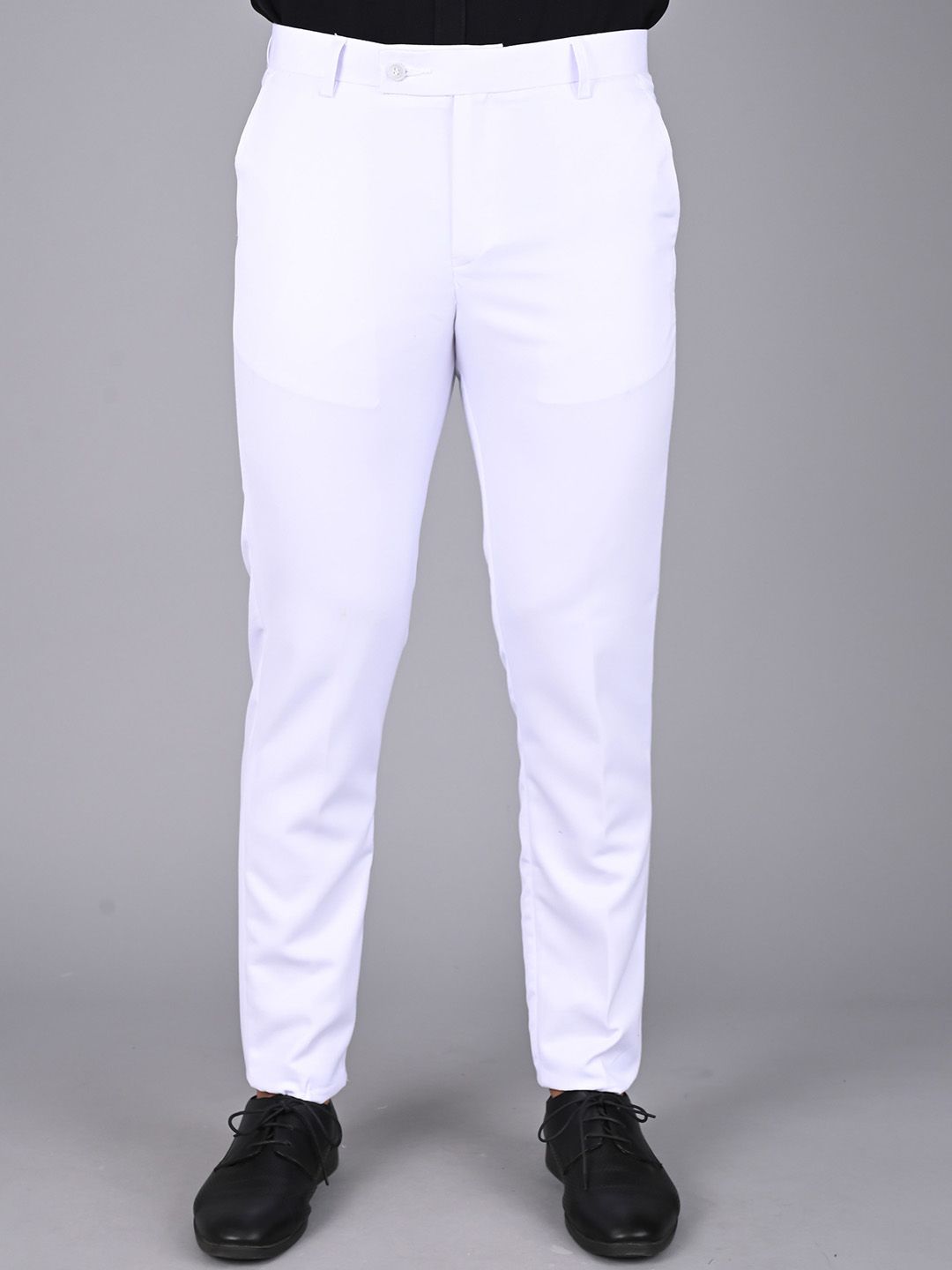 MANCREW Men Smart Cotton Regular Fit  Formal Trousers