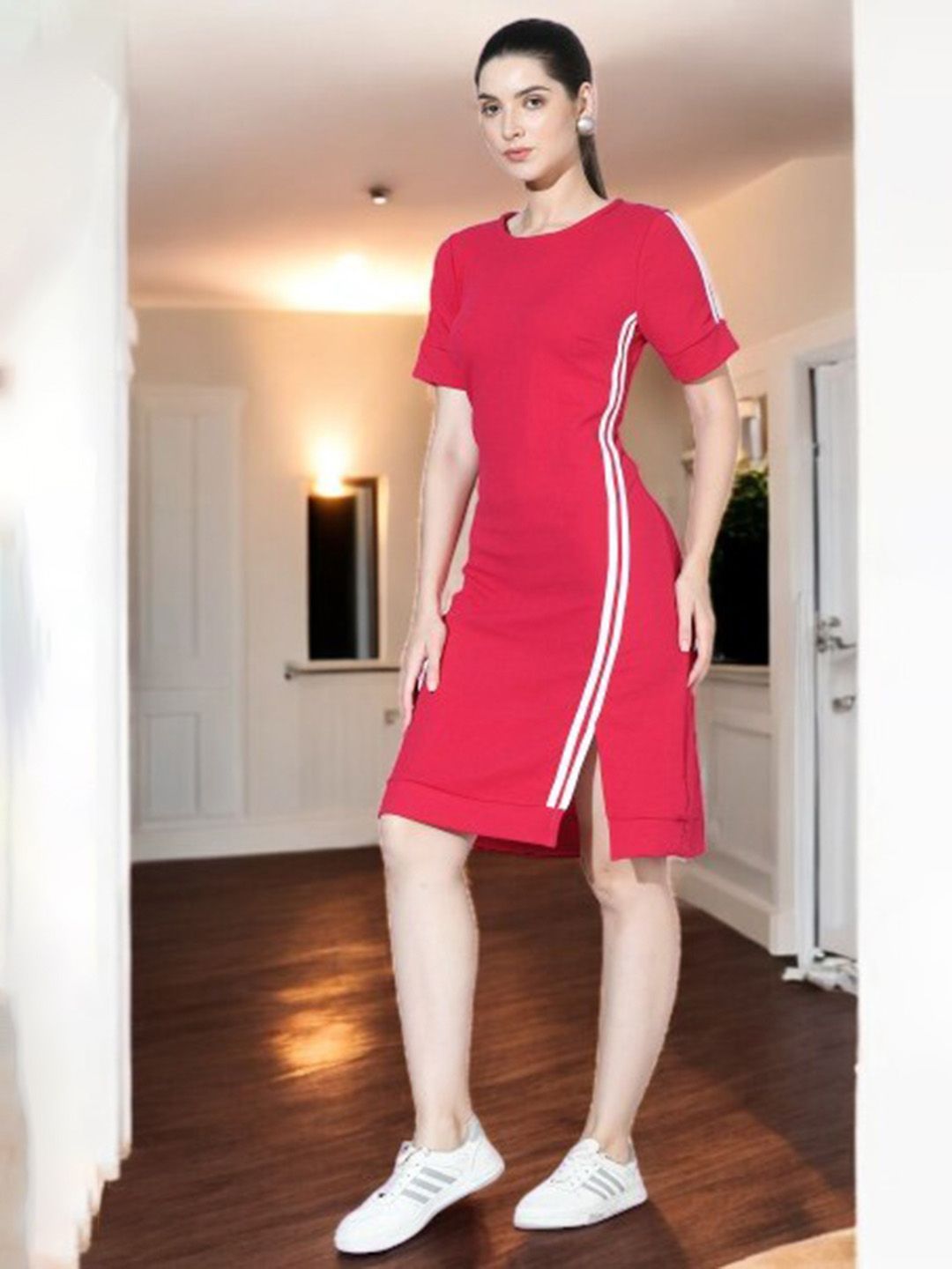 BAESD Women Striped Bodycon Dress