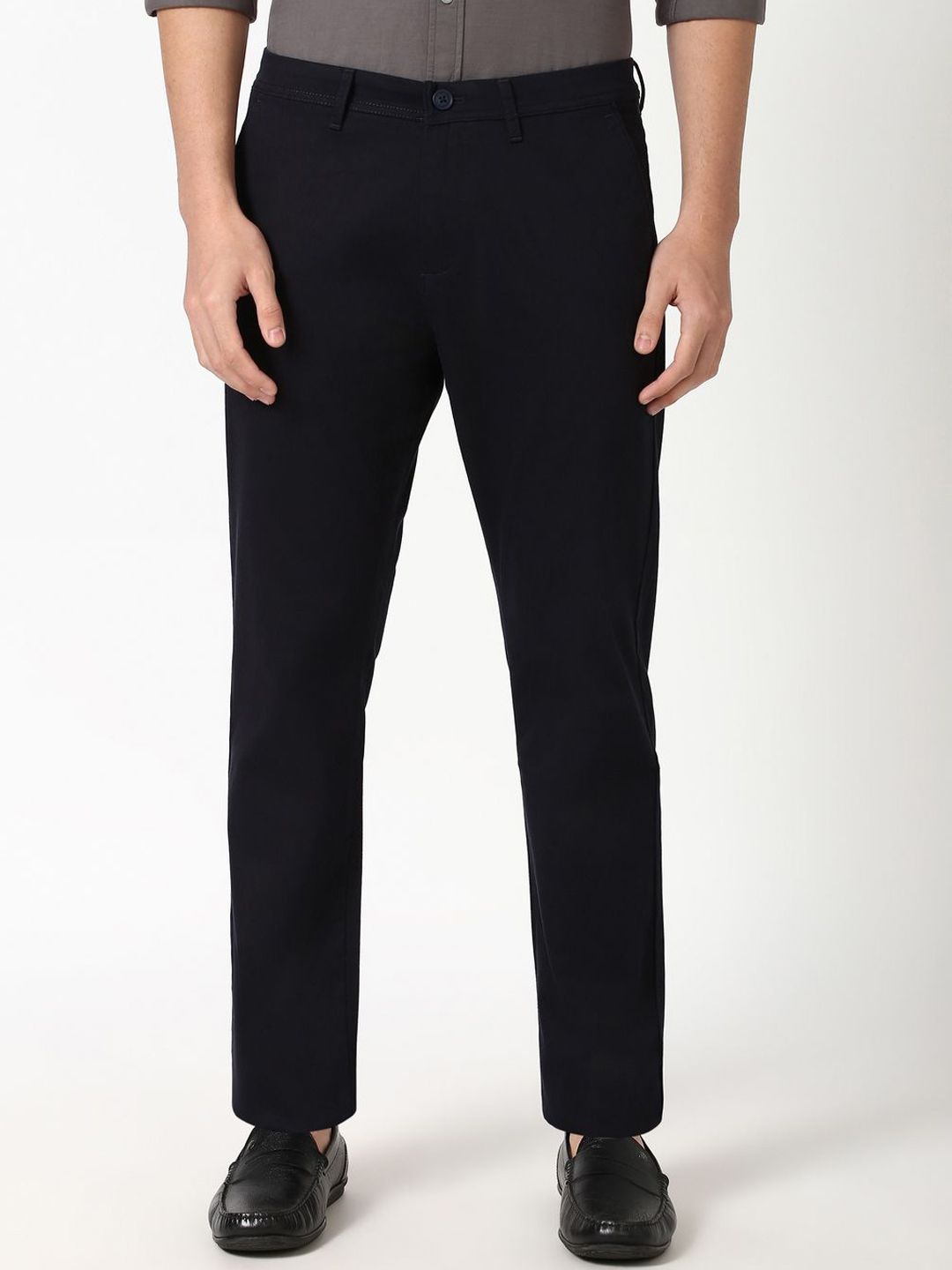 Peter England Casuals Men Slim Fit Mid-Rise Trousers