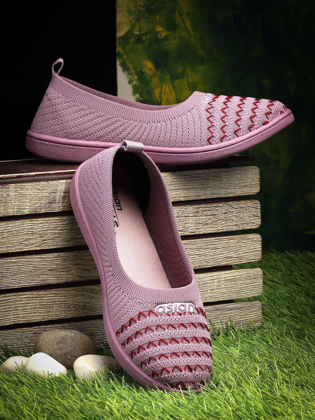ASIAN Women Woven Design Loafers