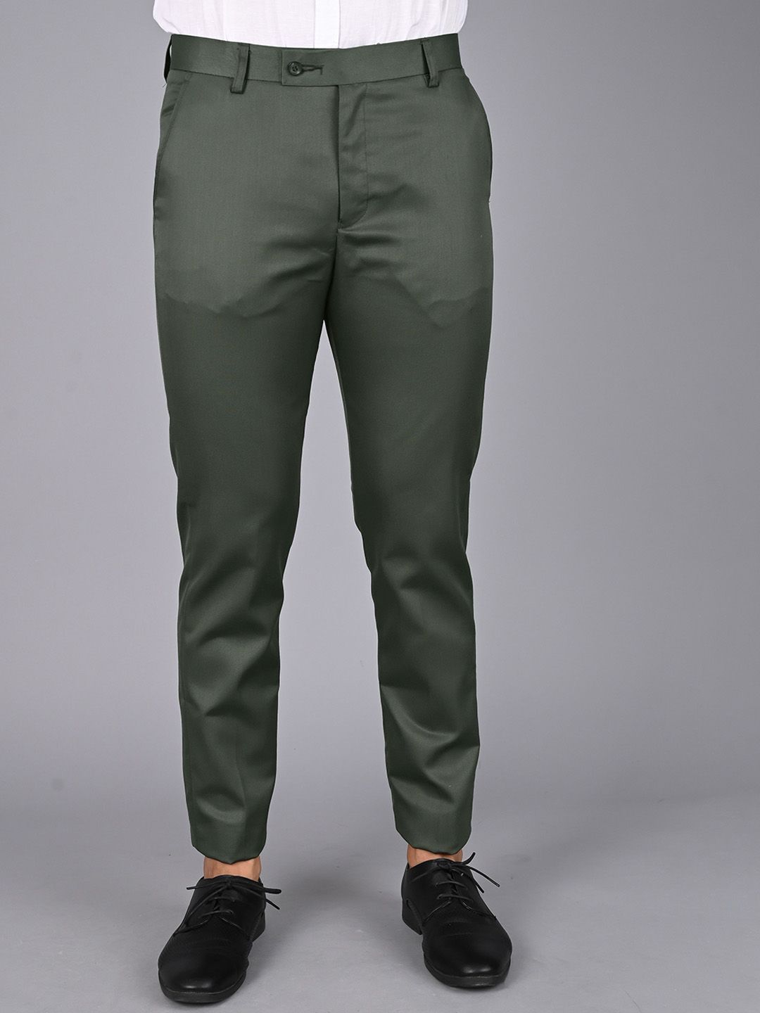 MANCREW Men Smart Regular Fit Mid-Rise Trousers