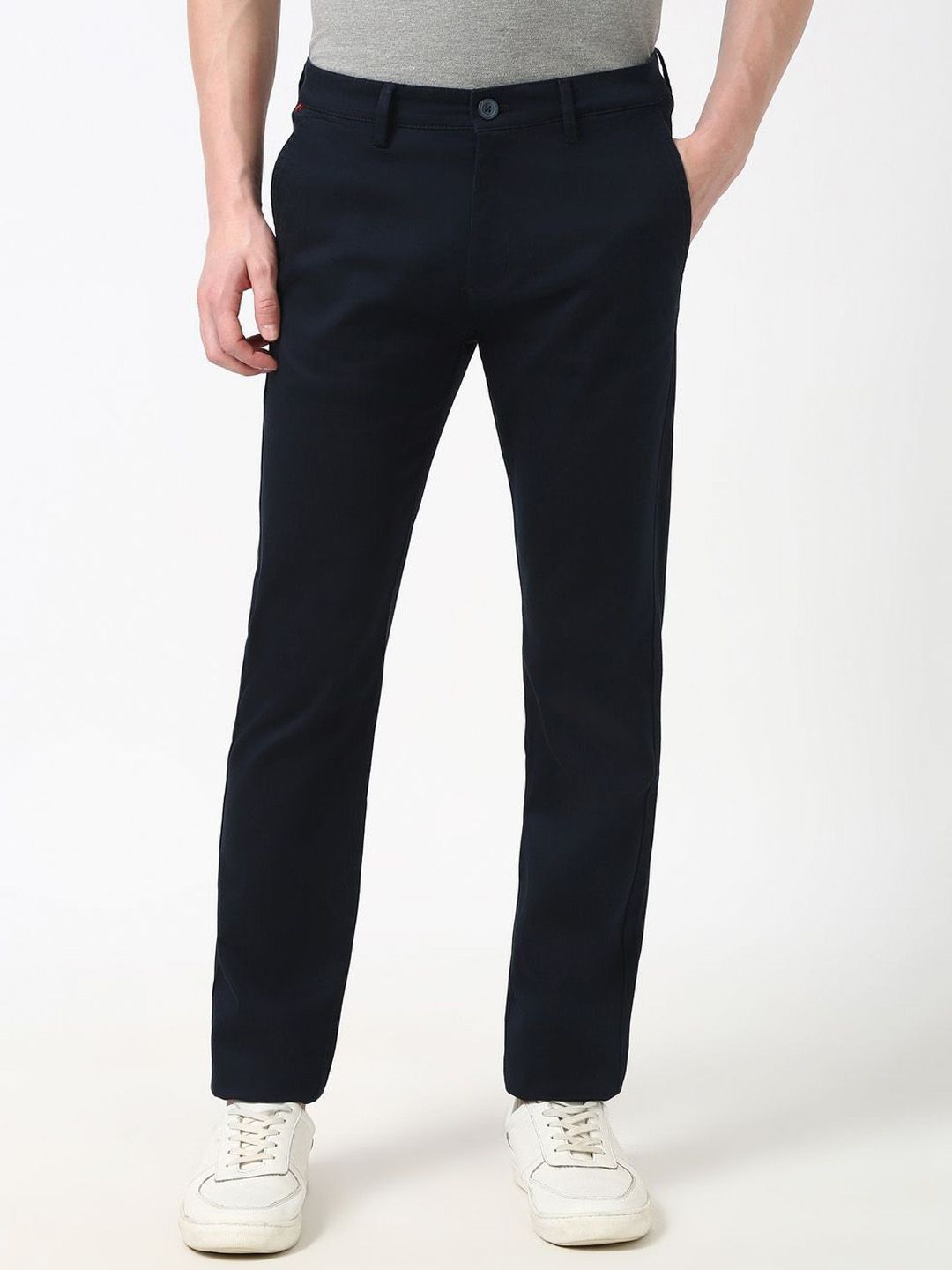 Peter England Casuals Men Mid-Rise Slim Fit Trousers