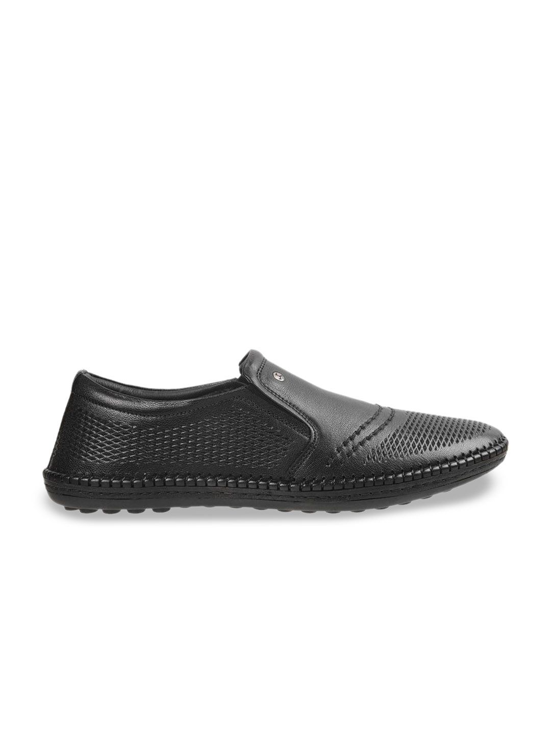 Buy Mochi Men Textured Leather Slip-On Sneakers - Casual Shoes for