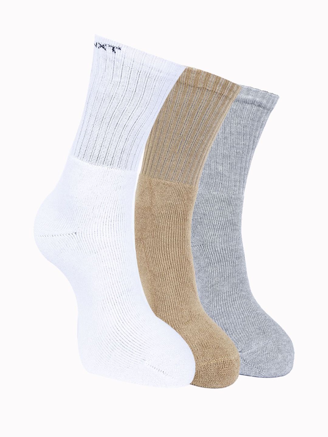 Force NXT Men Pack Of 3 Cotton Crew-Length Socks