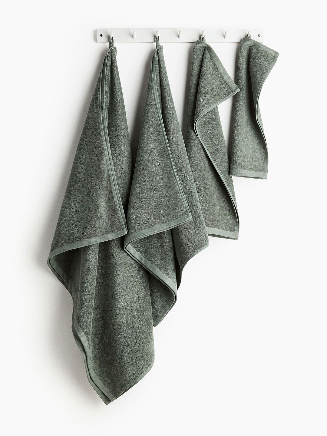 H&M Green Terry Bath Towel