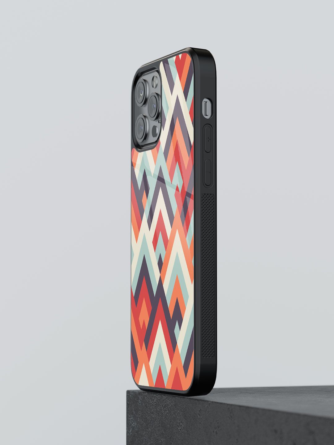 macmerise Geometric Printed iPhone 12 Pro Max Back Case Mobile Accessories