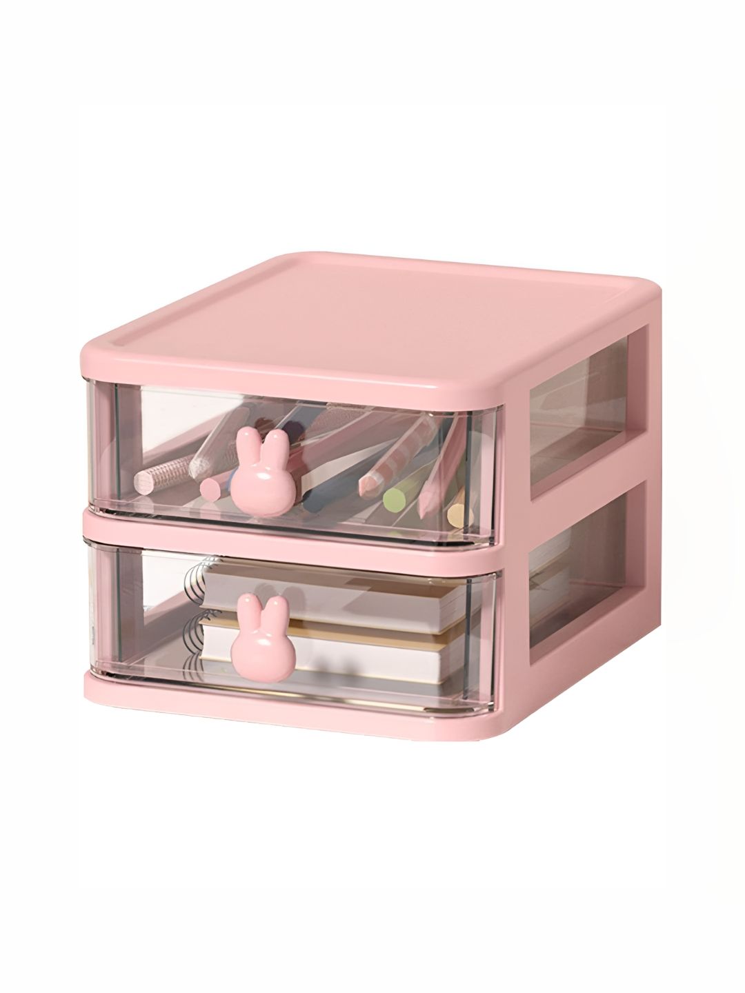 HOUSE OF QUIRK Pink & Transparent Jewellery Organisers