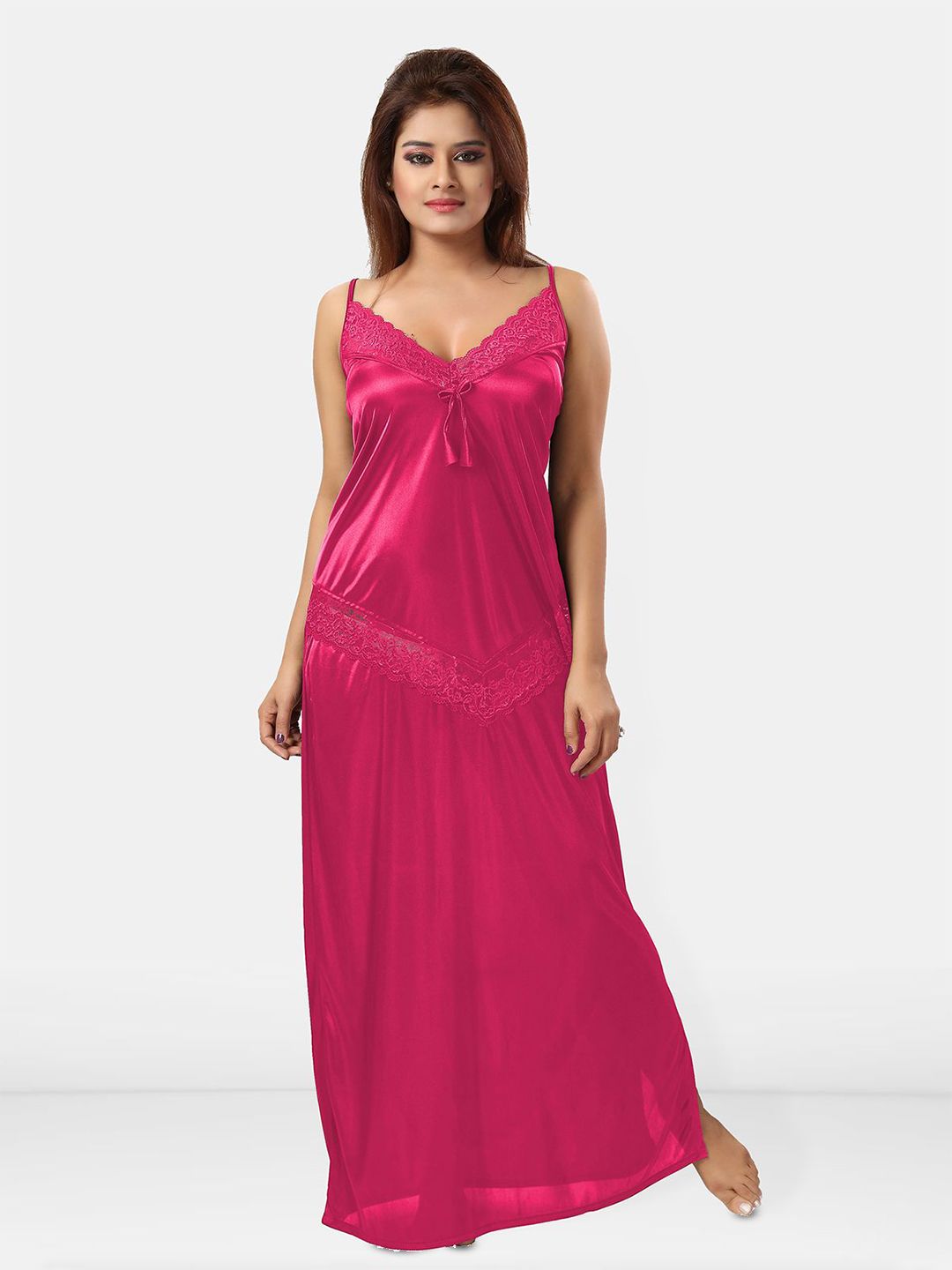 Be You Be You Women Self Design Shoulder Strap Nightdress