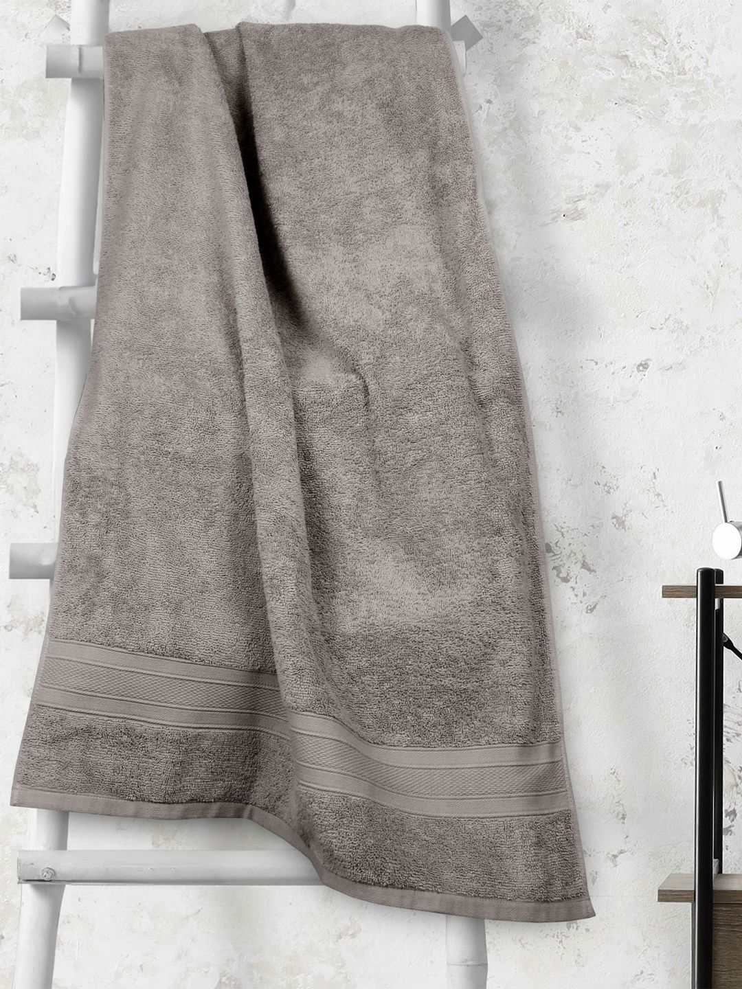 MYTRIDENT Charcoal Cotton 500 GSM Bath Towel