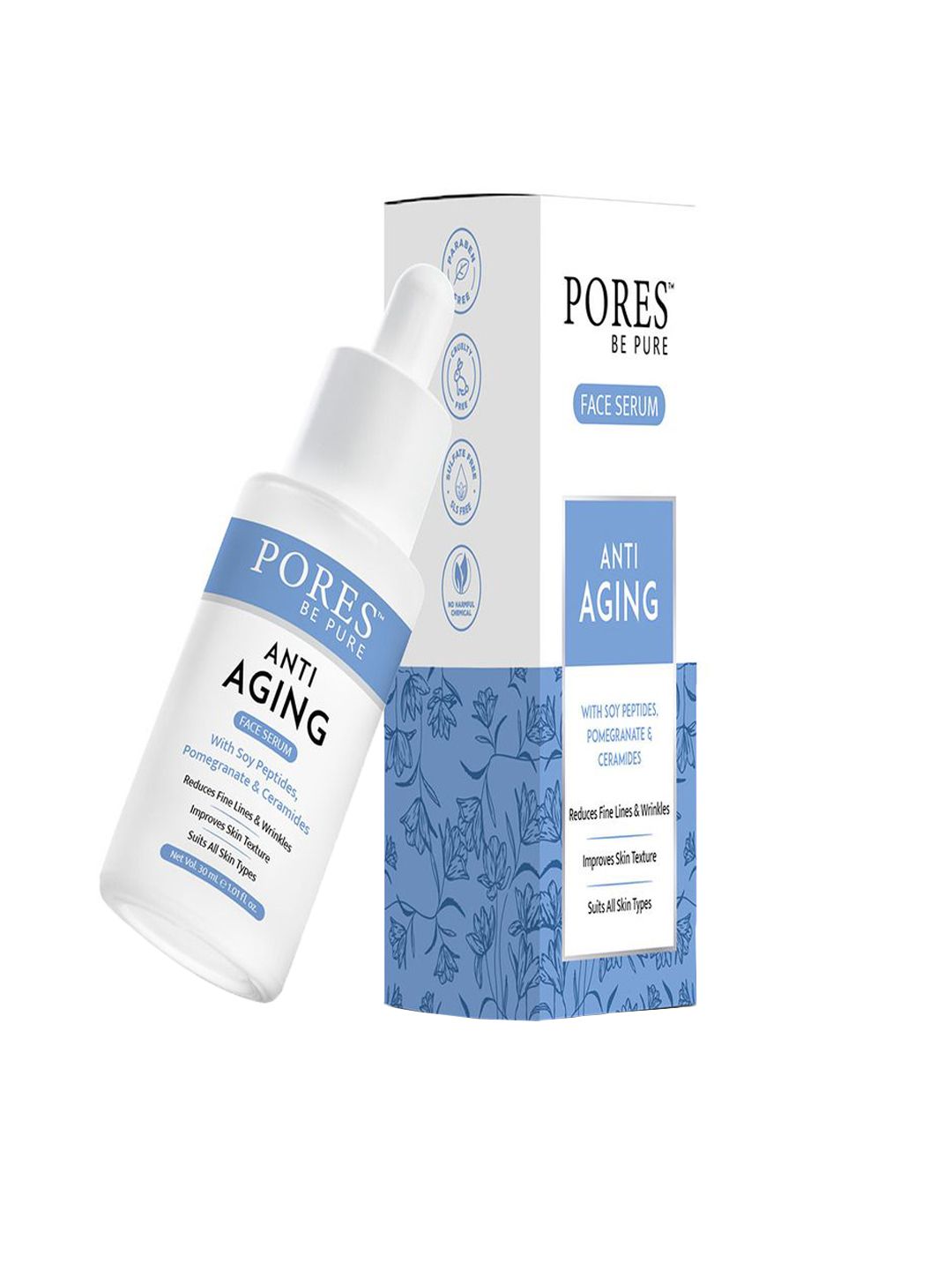 PORES Be Pure Anti Aging Face Serum With Ceramides For Reduces Fine Lines-30ml