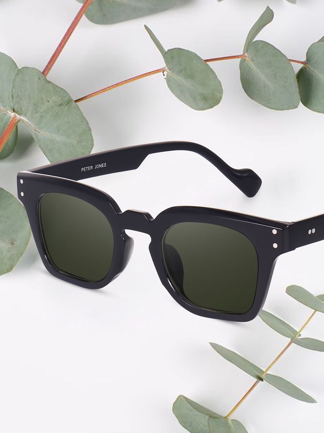 Peter Jones Eyewear Unisex Square Sunglasses with UV Protected Lens 5668GR-Green