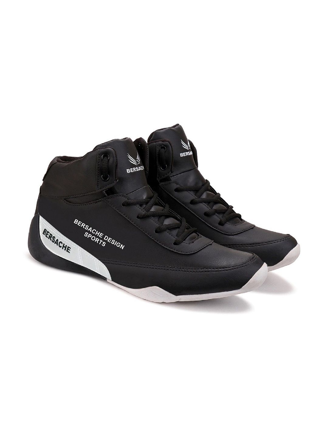 BERSACHE Men Leather Running Non-Marking Shoes
