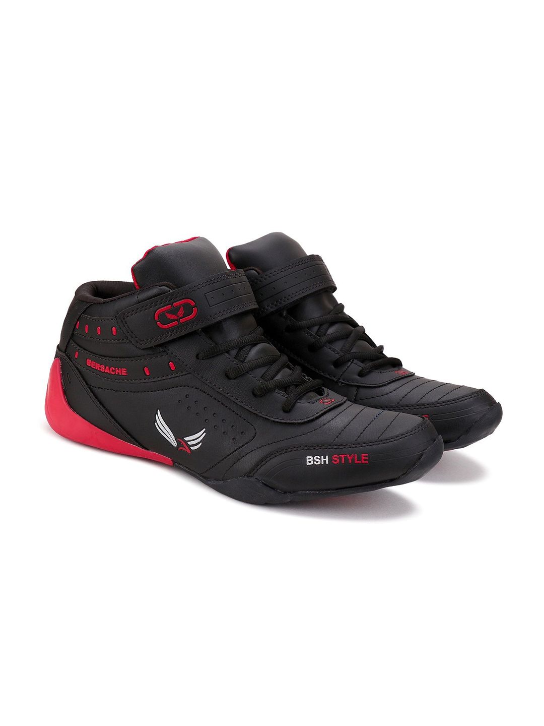 BERSACHE Men Leather Running Non-Marking Shoes