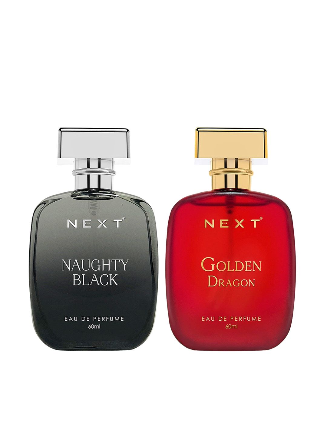 NEXT CARE Set Of 2 Naughty Black & Golden Dragon Eau De Perfume - 60ml Each