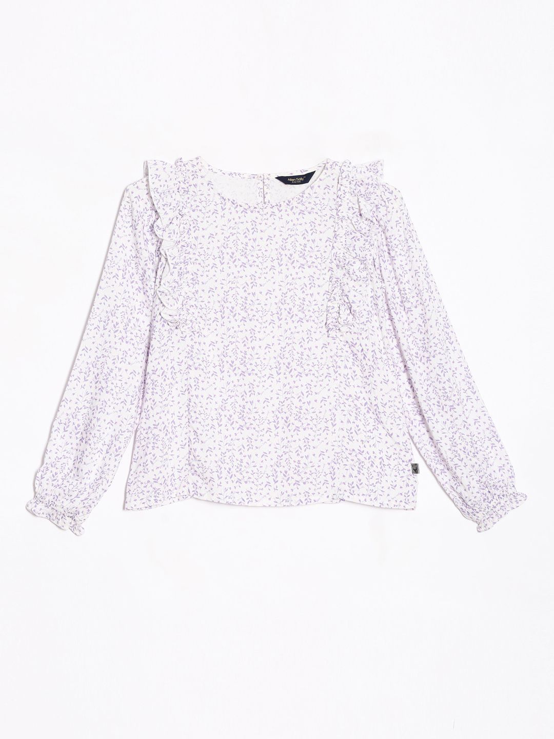 Allen Solly Junior Girls Floral Printed Round Neck Cotton Top