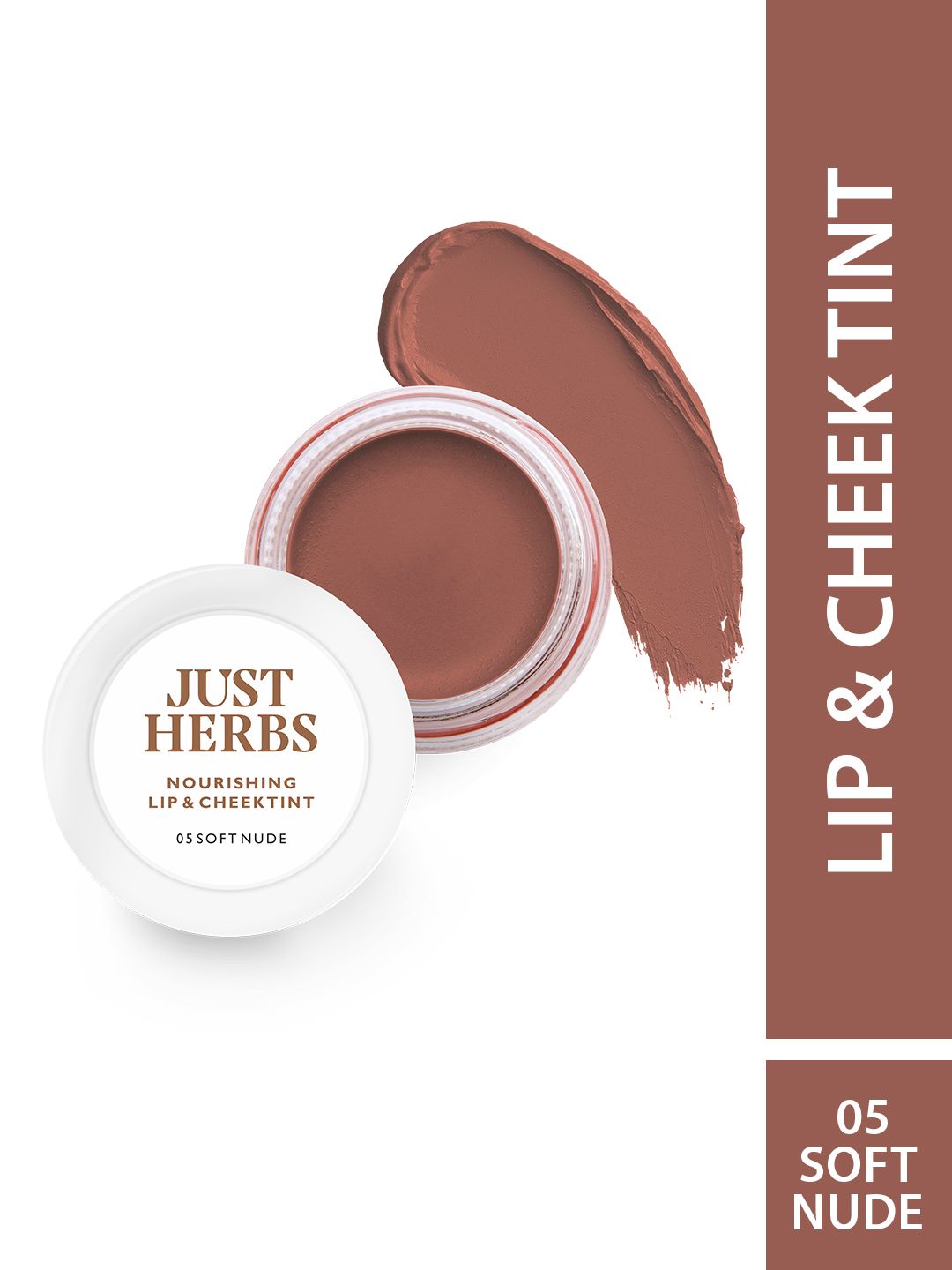 Just Herbs Lip and Cheek Tint and Blush- 05 Soft Nude 4 g